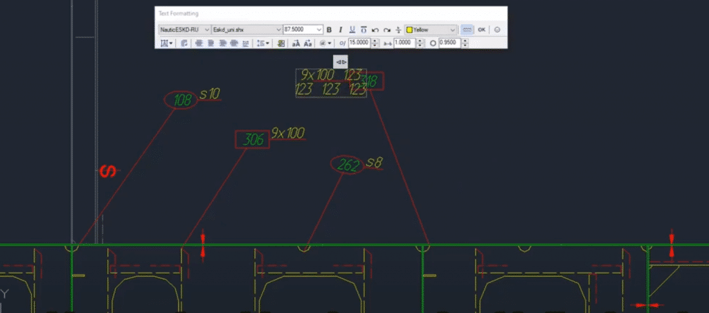 Estructura del casco: Optimización de planos generados con el sistema FORAN y el uso de plugins para programas de tipo Autocad.